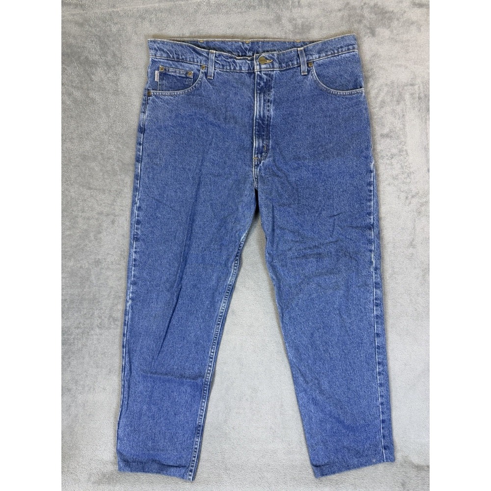 Vintage Carhartt Jeans Mens 40x33* Blue Light Wash Straight Regular Workwear
